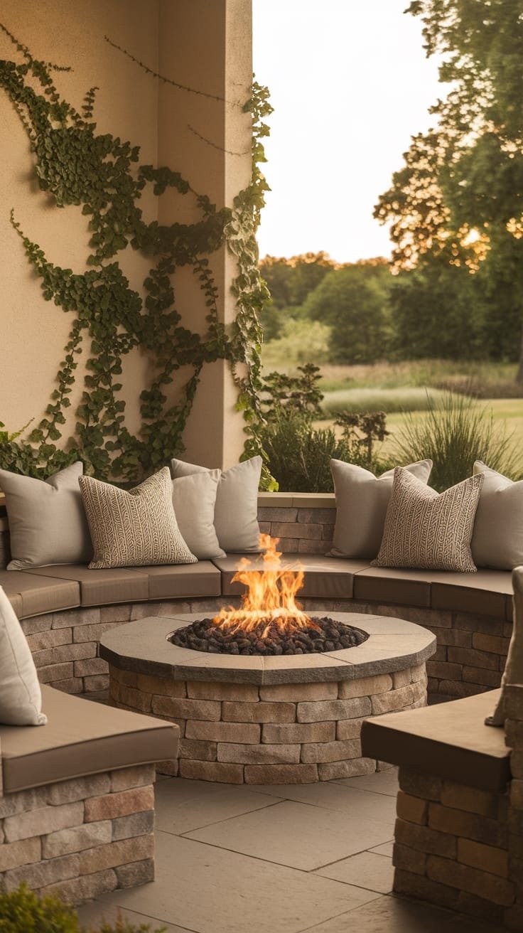 cozy outdoor gathering space