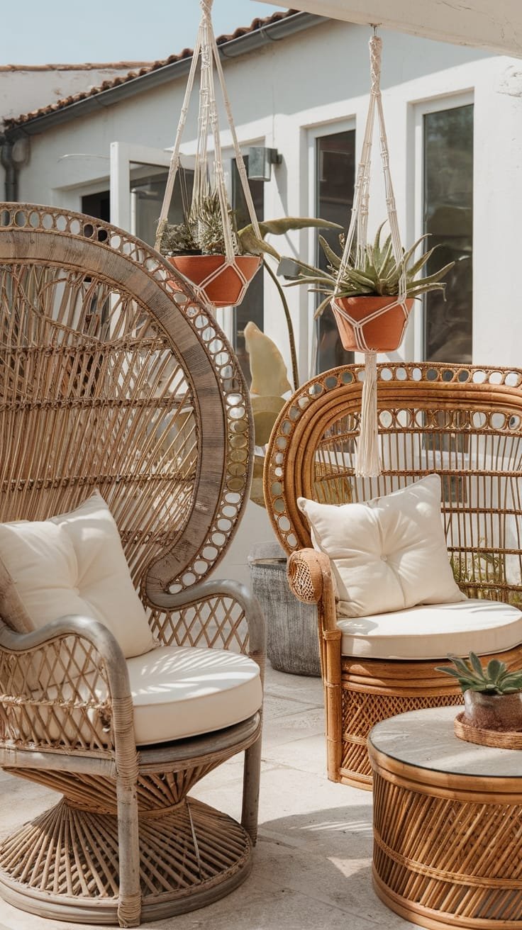 eclectic rattan furniture collection