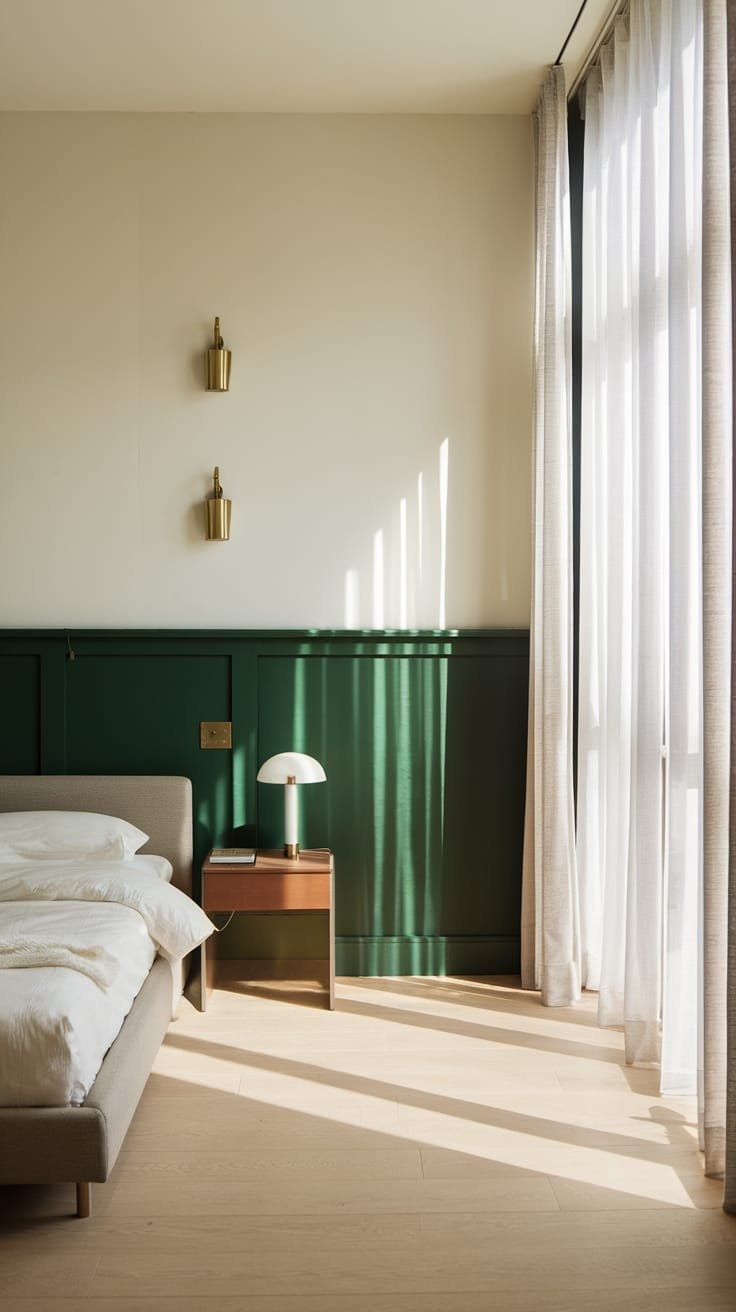 emerald and white color block