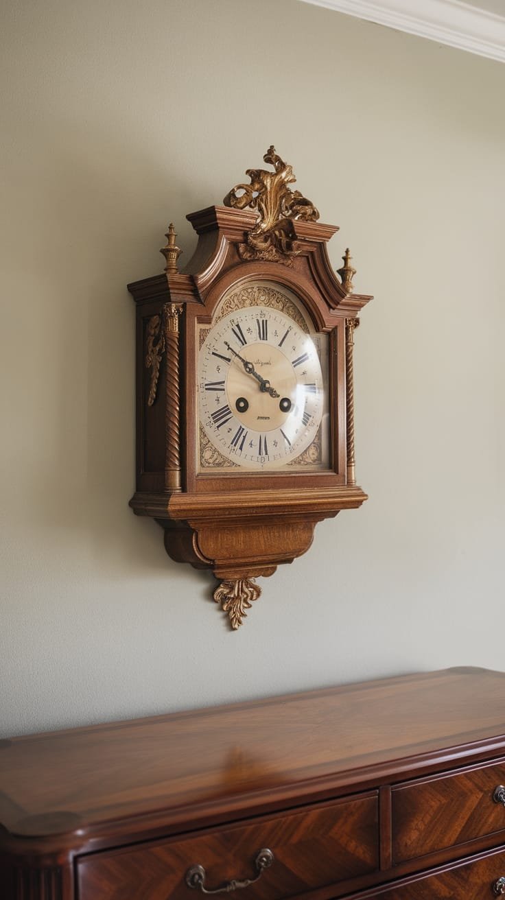 large retro wall timepiece