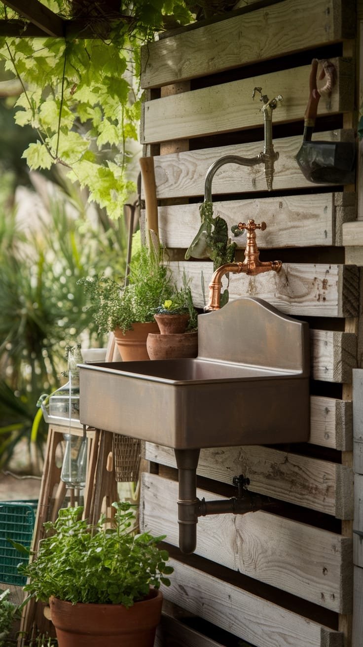outdoor garden sink designs