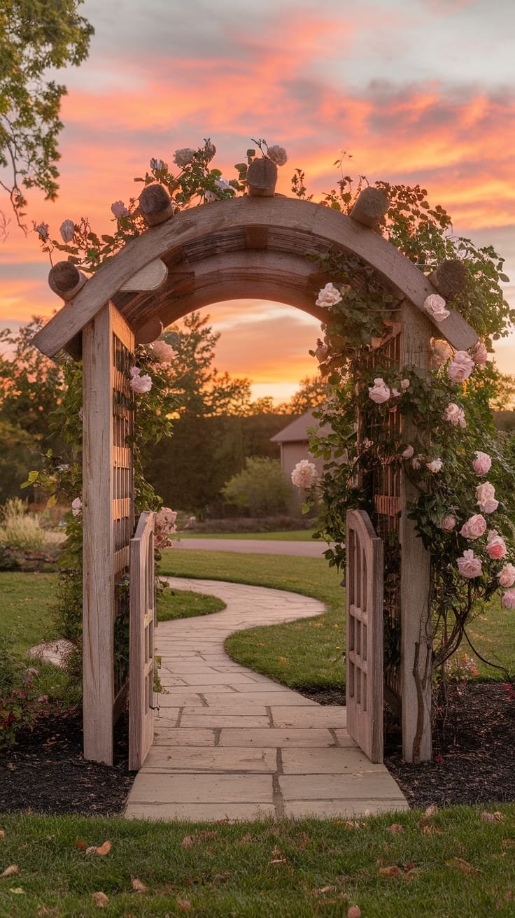 reclaimed wood archway design