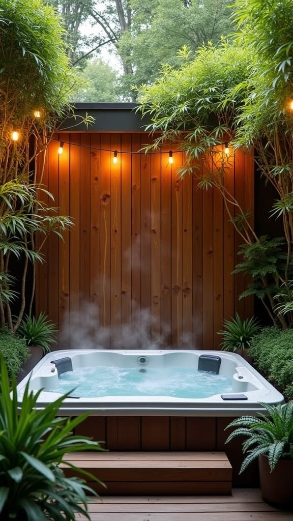 secluded spa relaxation area