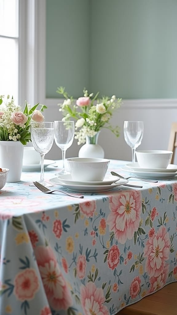 vibrant decorative table covering