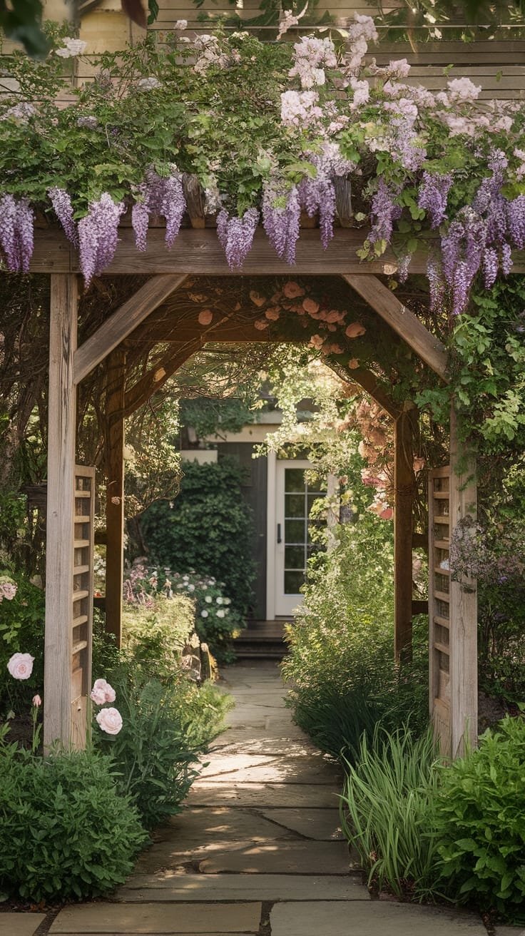 vine covered cedar architecture