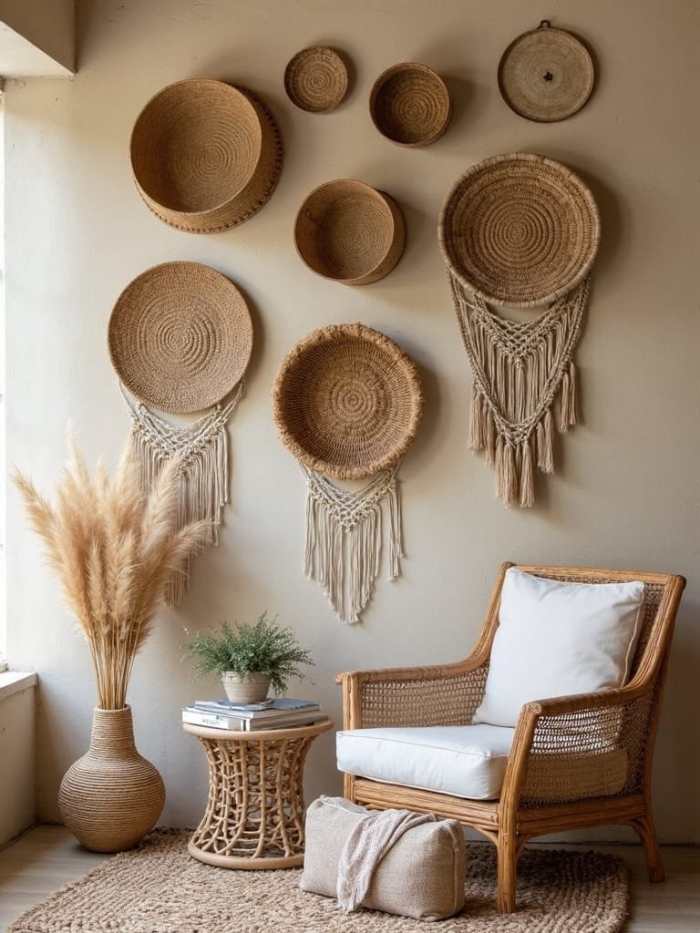 baskets and vintage decor