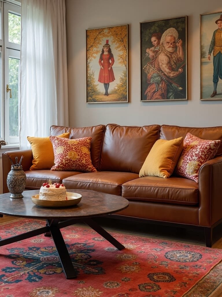 chic styling for brown couches