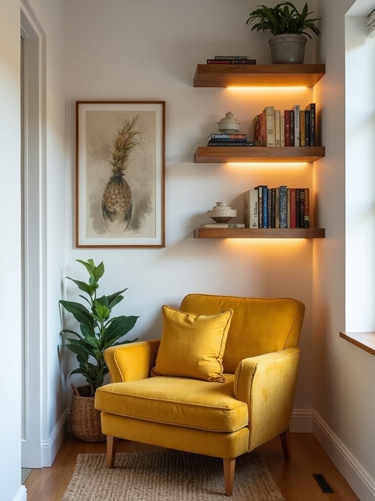 cozy bright yellow accents