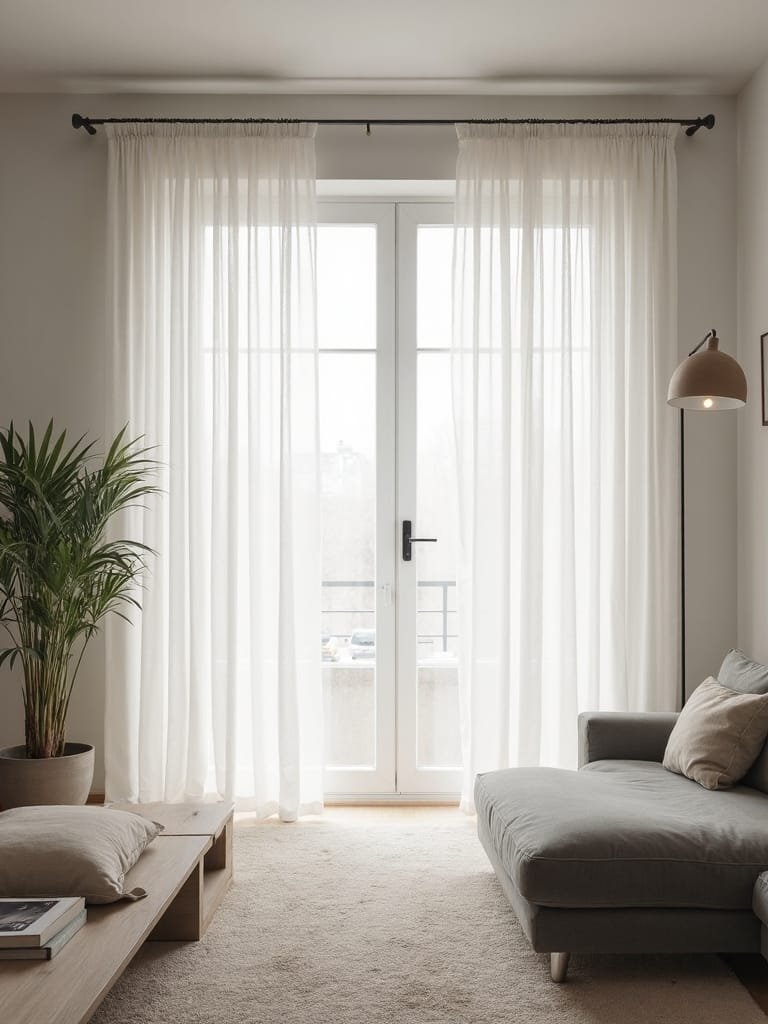 modern minimalism with sheers
