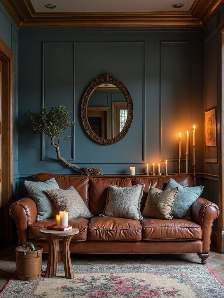 moody dark blue ambiance