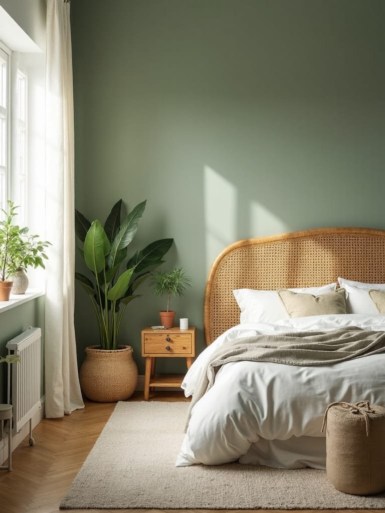 natural wood and greenery