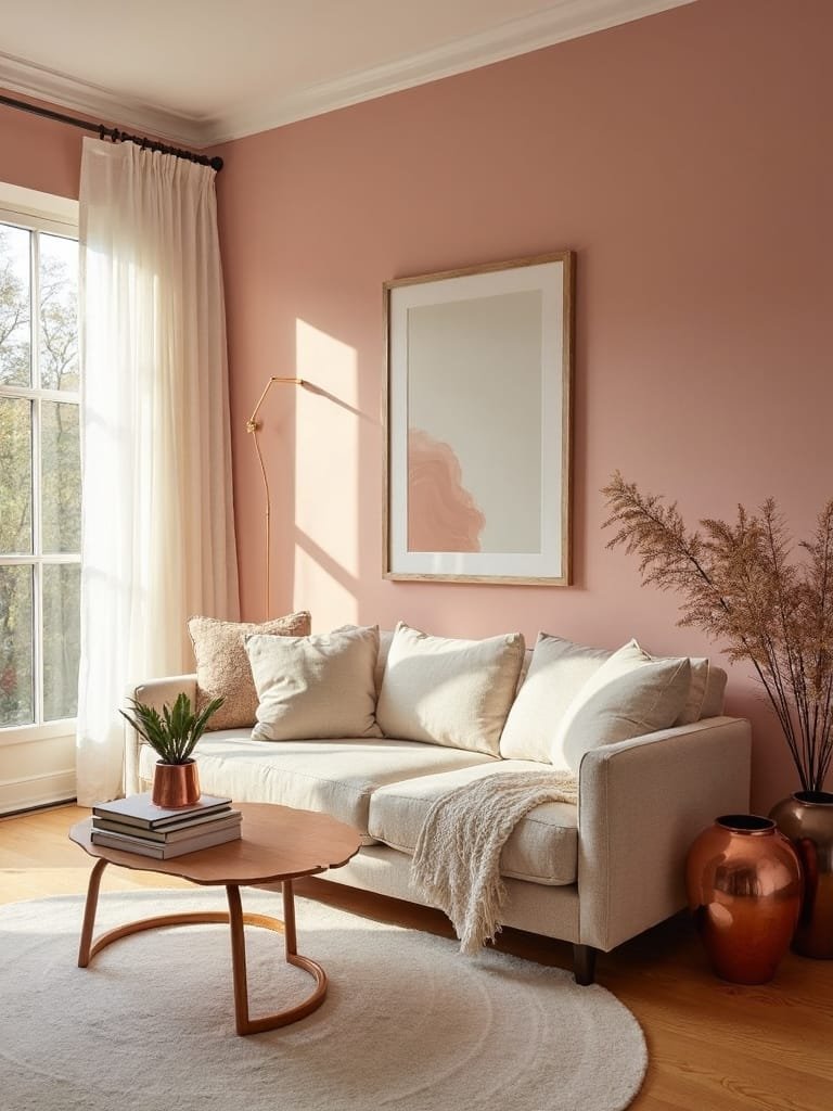 soft pink ambiance setting