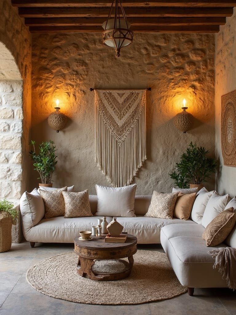 textured wall hanging decor