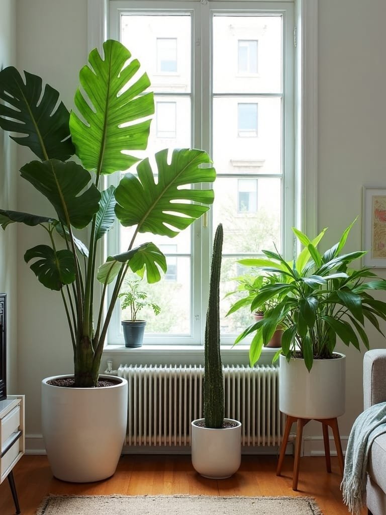 three plant cluster arrangement