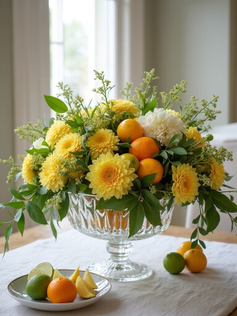 vibrant citrus decor arrangements