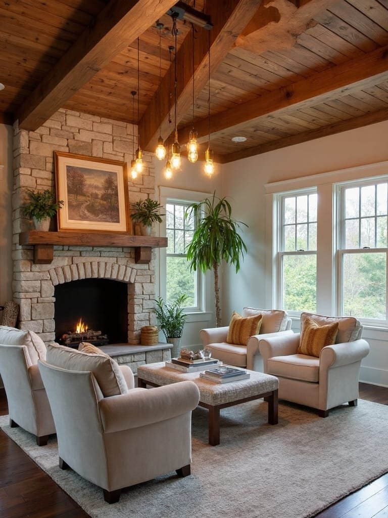 warm ambient lighting installation