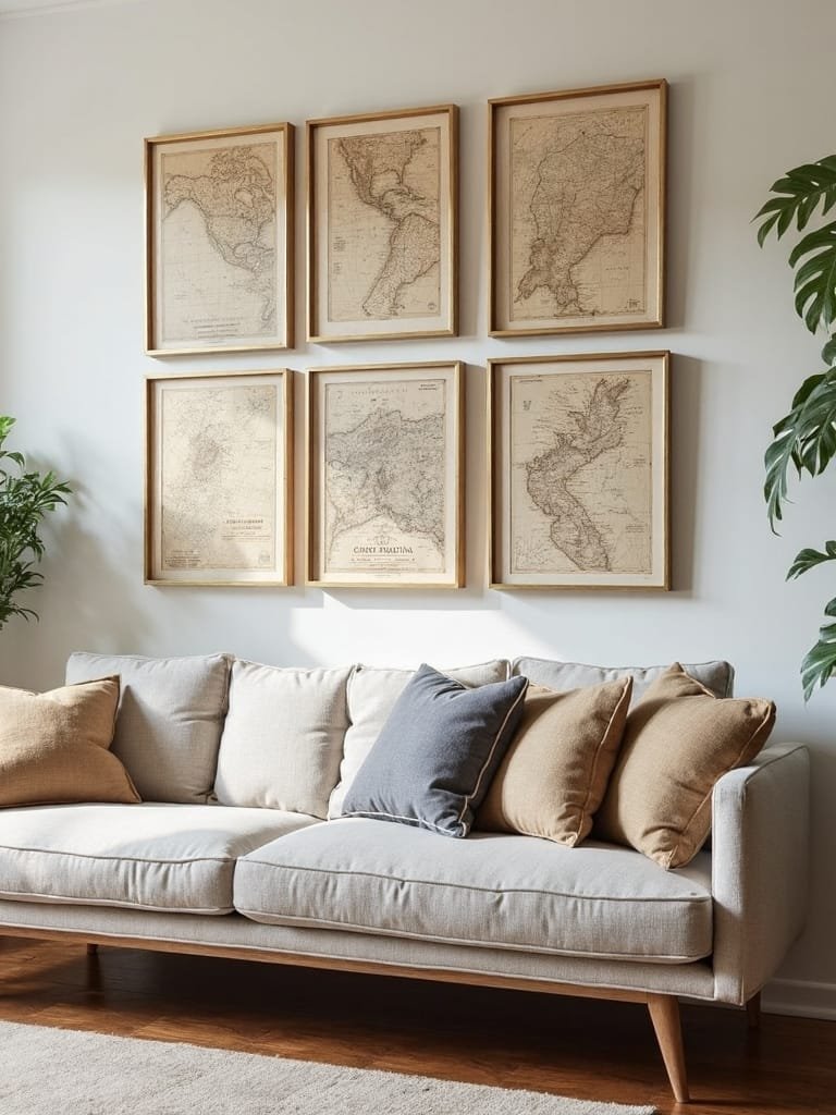 antique cartographic display setups