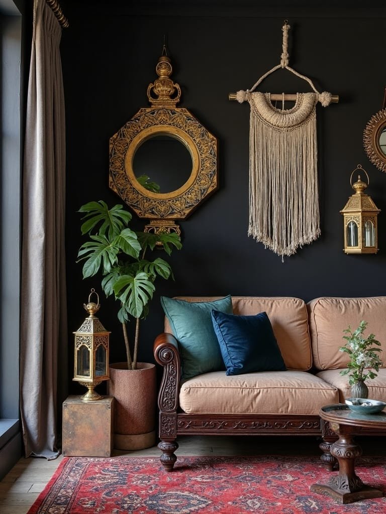 antique items dramatic contrast