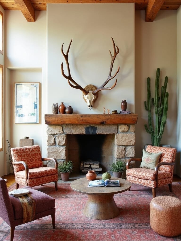 antler themed desert decor