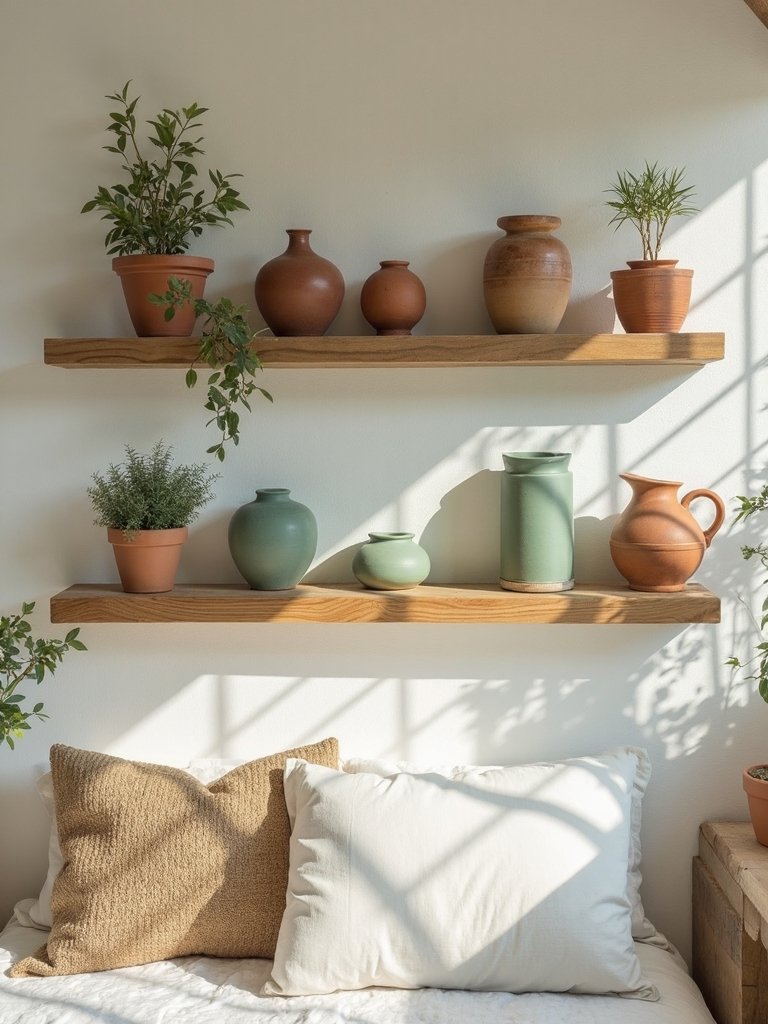 artisanal green ceramics personalize boho bedroom