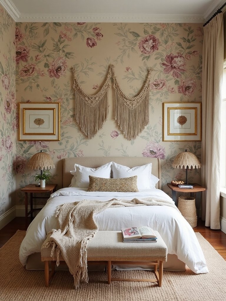 artistic statement walls personalize boho spaces