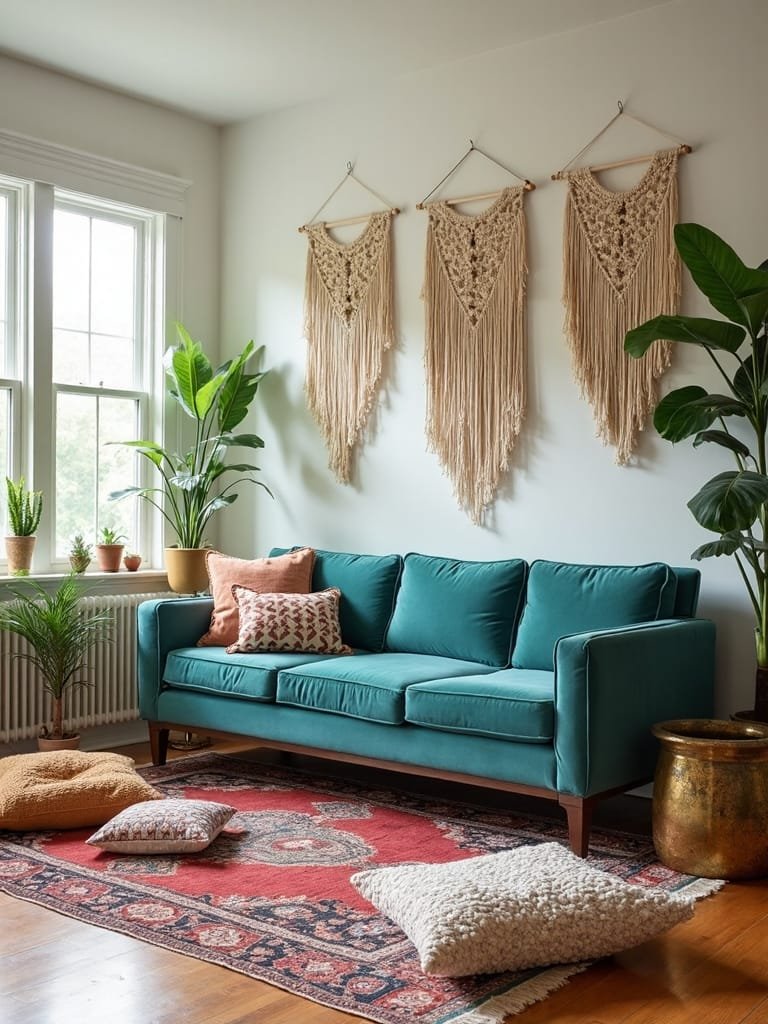 artistic teal bohemian oasis