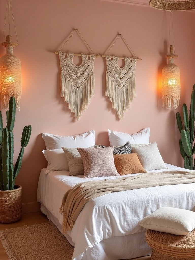blush toned boho desert oasis retreat