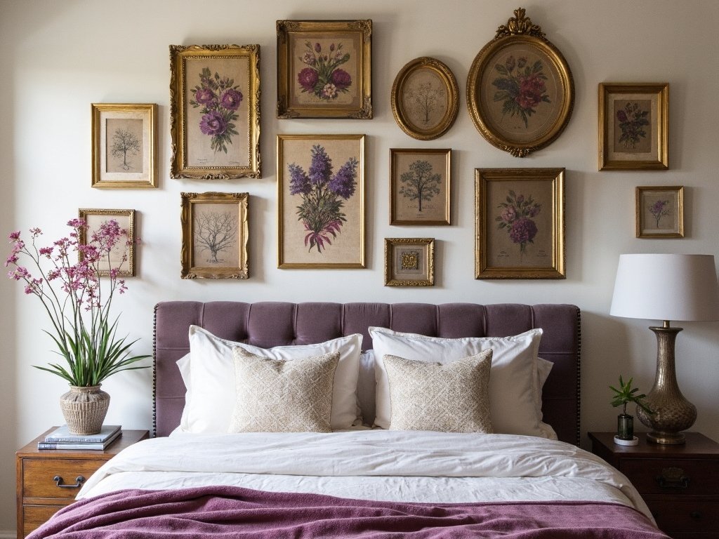 bohemian purple artwork gallery curation