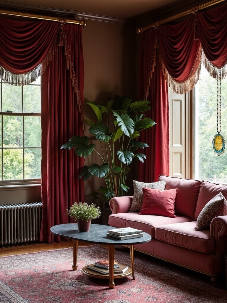 bohemian style window decor