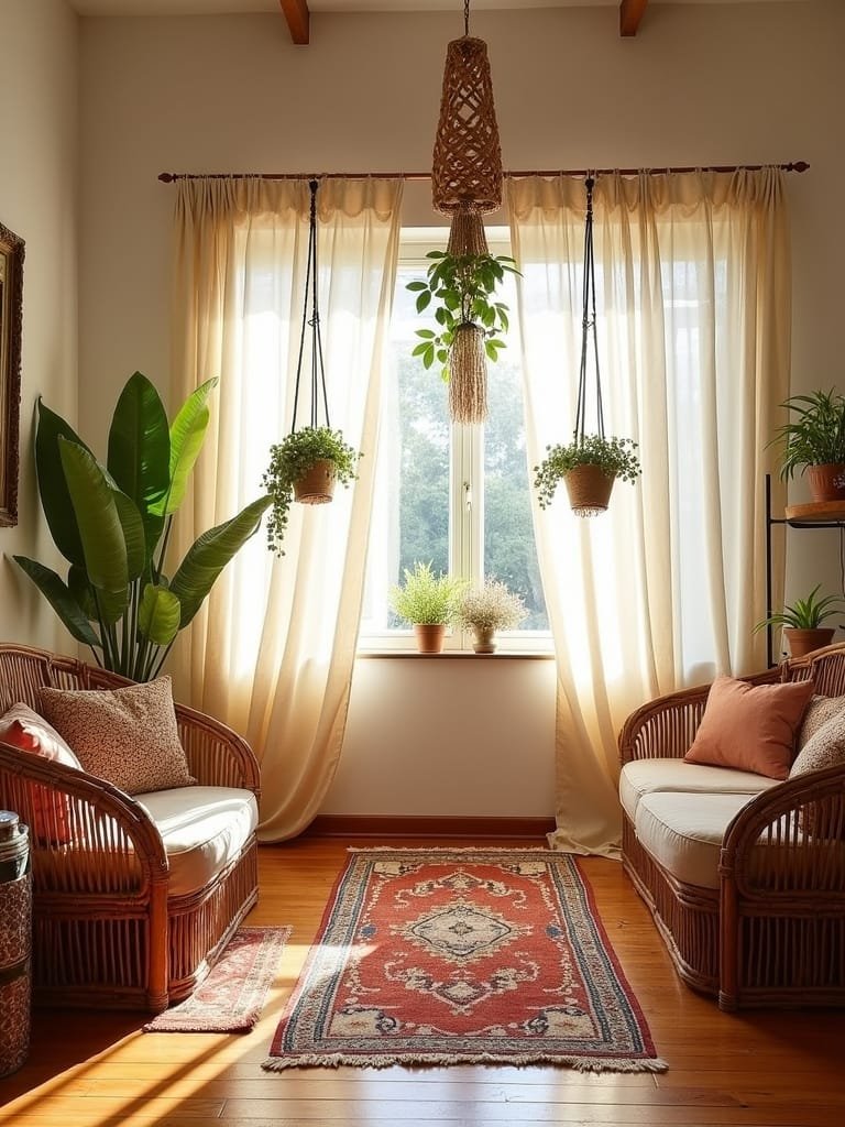 boho curtains living room ideas