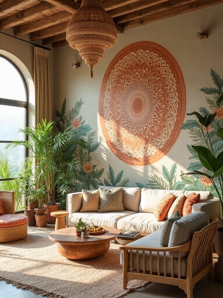 boho decor mural harmony