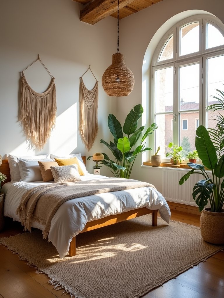 boho inspired bedroom design inspiration