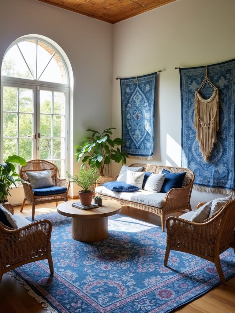 calm creative blue decor