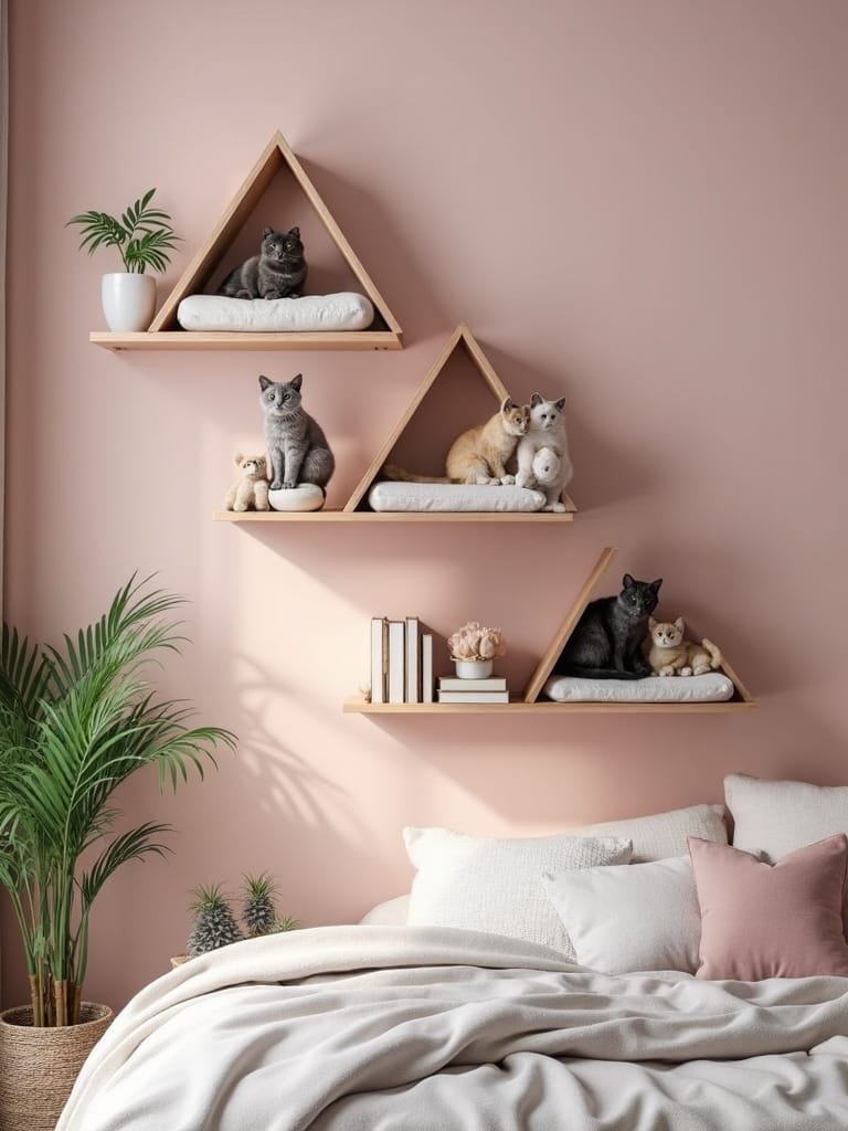 cat friendly decorative shelving