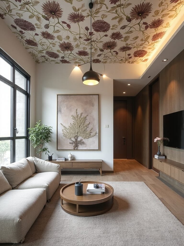 ceiling wallpaper transformation ideas