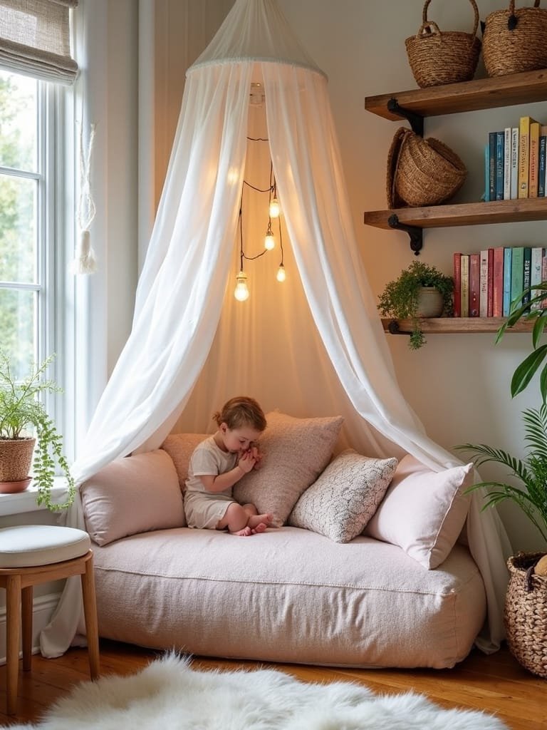 charming comfortable reading space