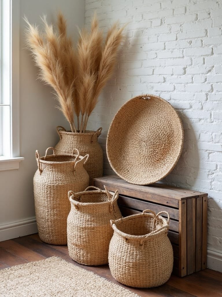 charming organization with baskets