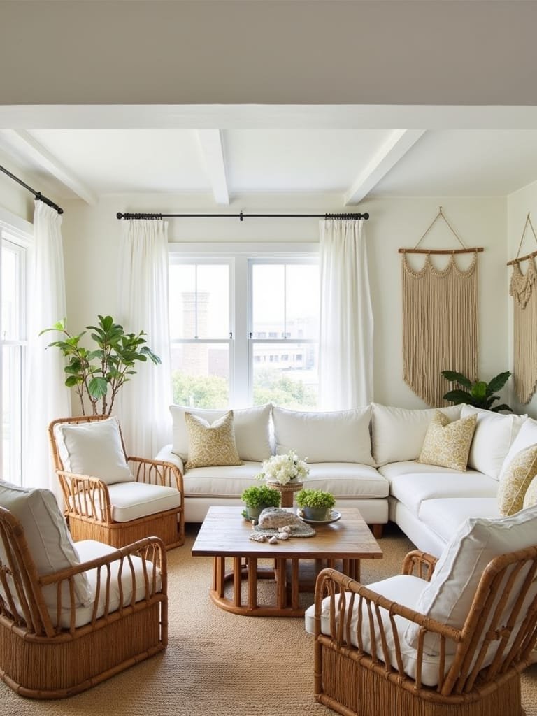 coastal boho living room ideas