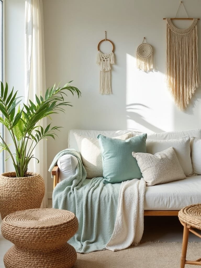 coastal colored soft throws