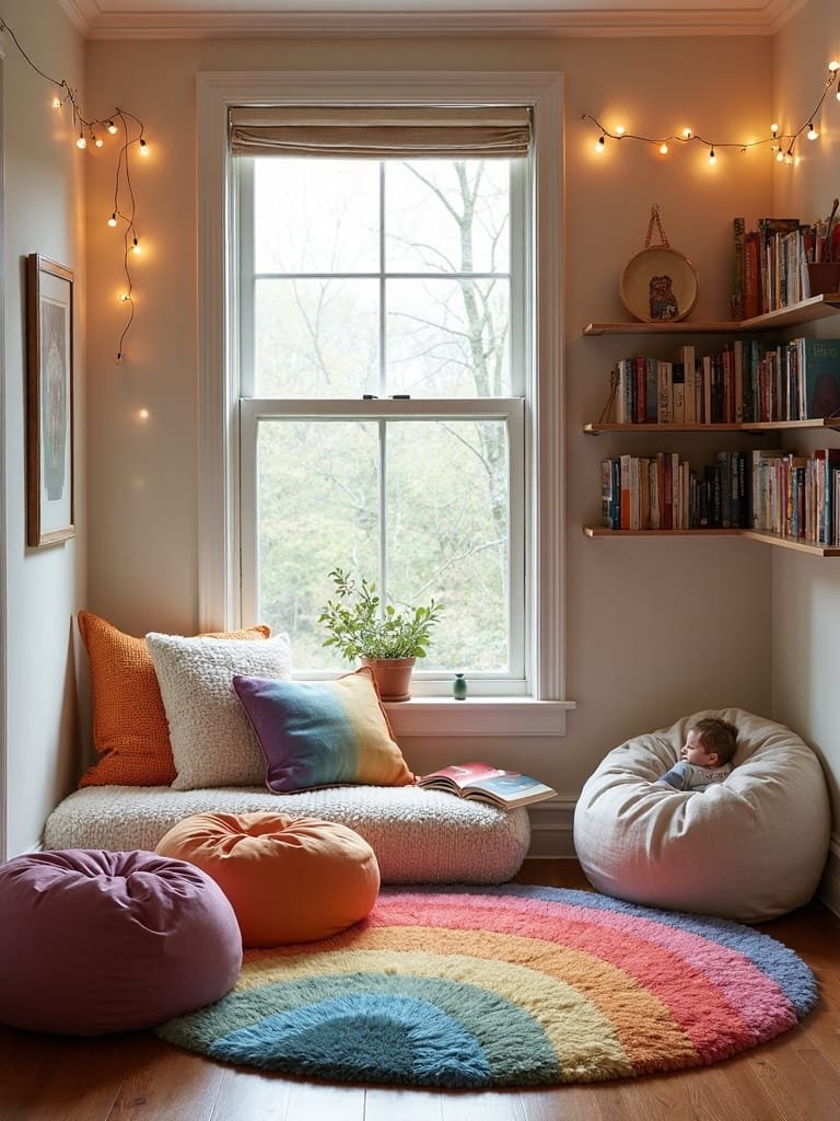 colorful cozy reading spaces