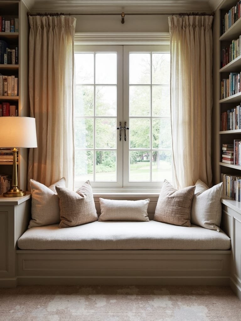 comfortable book corner retreat
