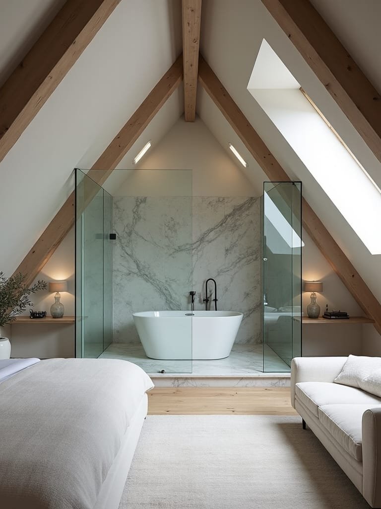 contemporary bathroom design integration