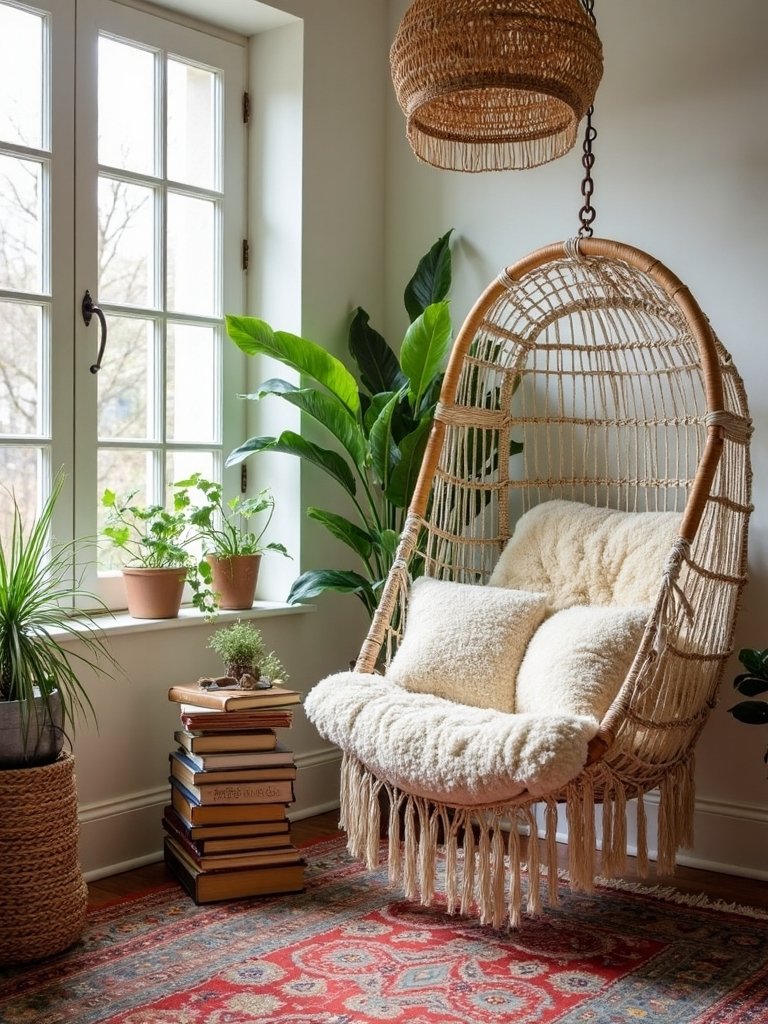 cozy bohemian reading retreat