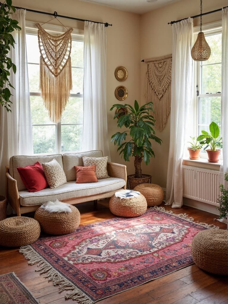 cozy floor seating arrangement