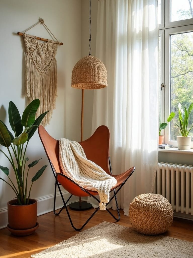 cozy reading nook arrangement