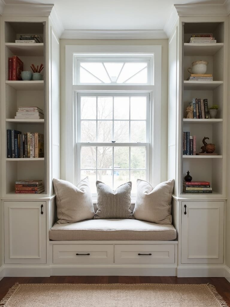 cozy reading nook storage