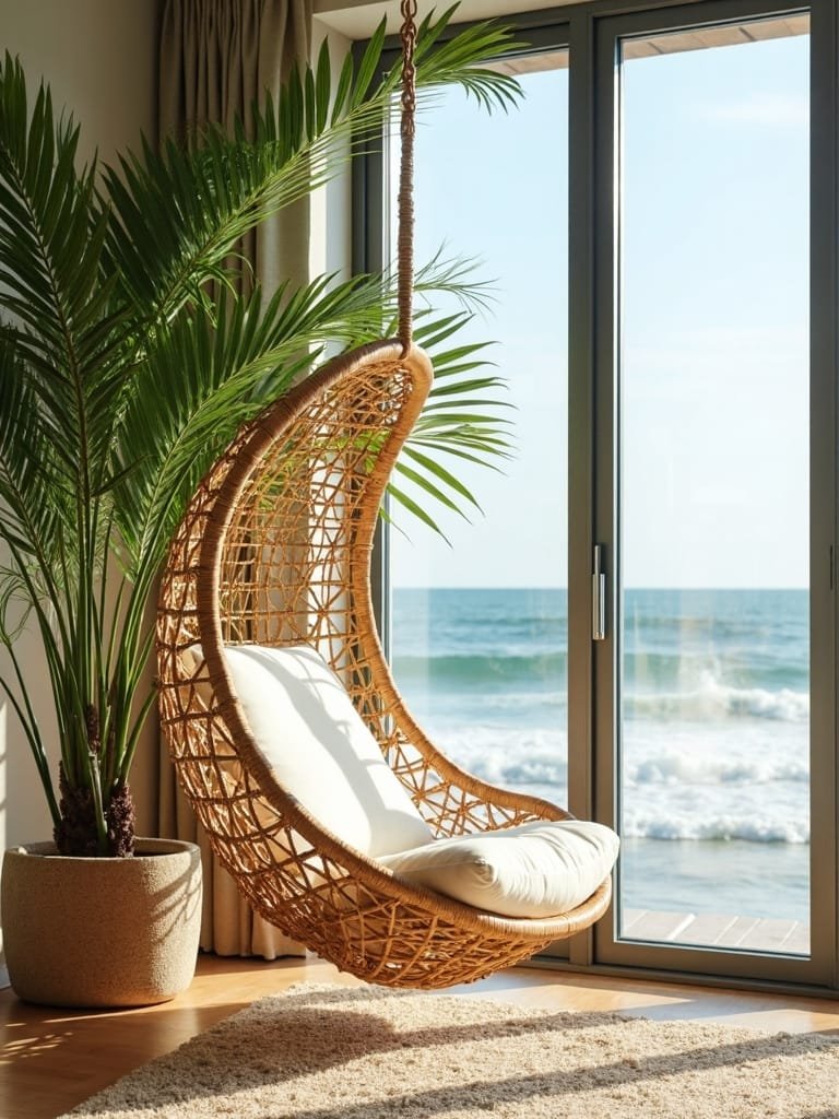 cozy seating with swings