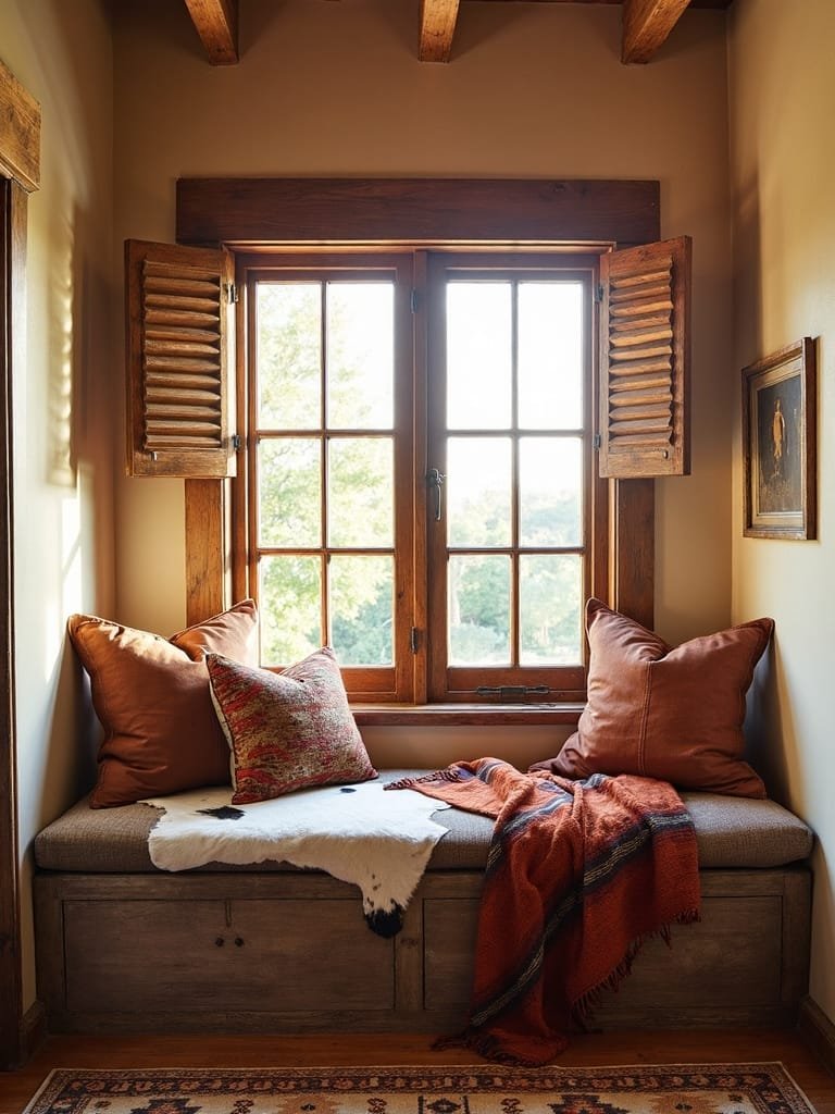 cozy western style window nook