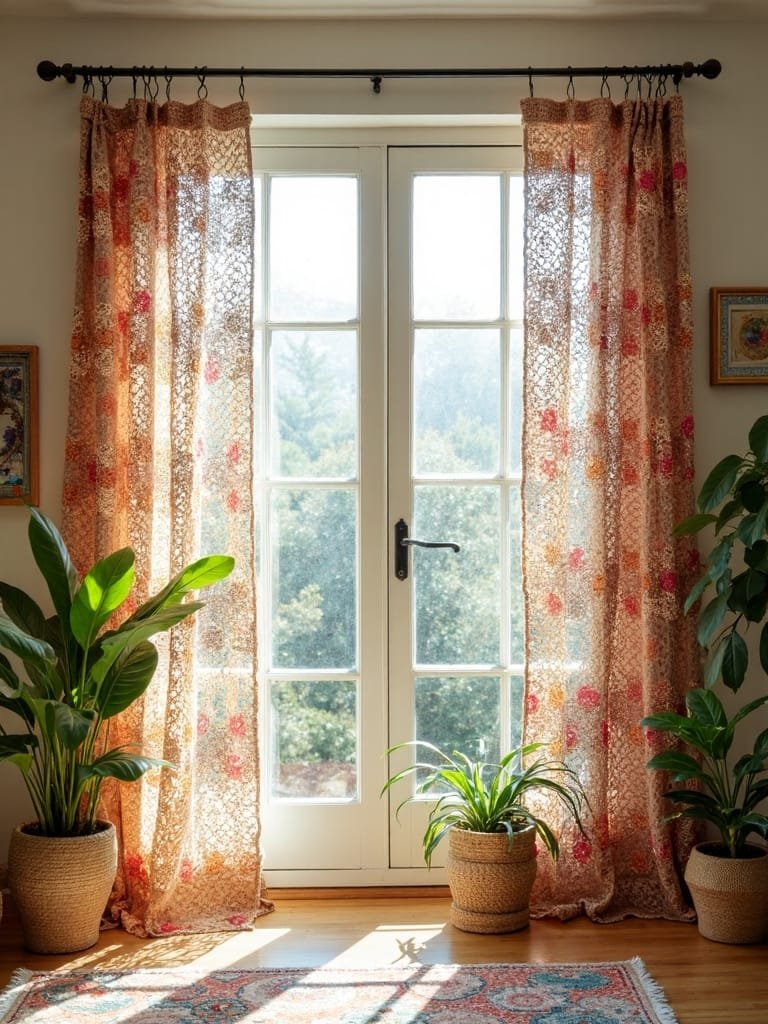 curtain design with crochet