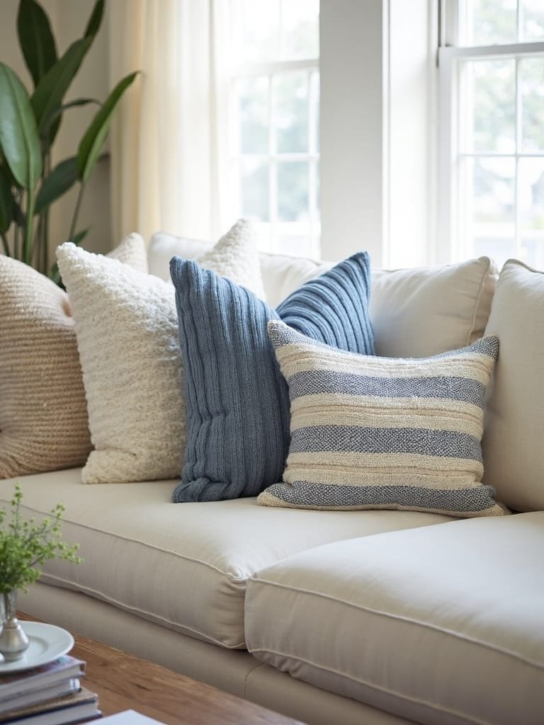 decorative textured throw pillows
